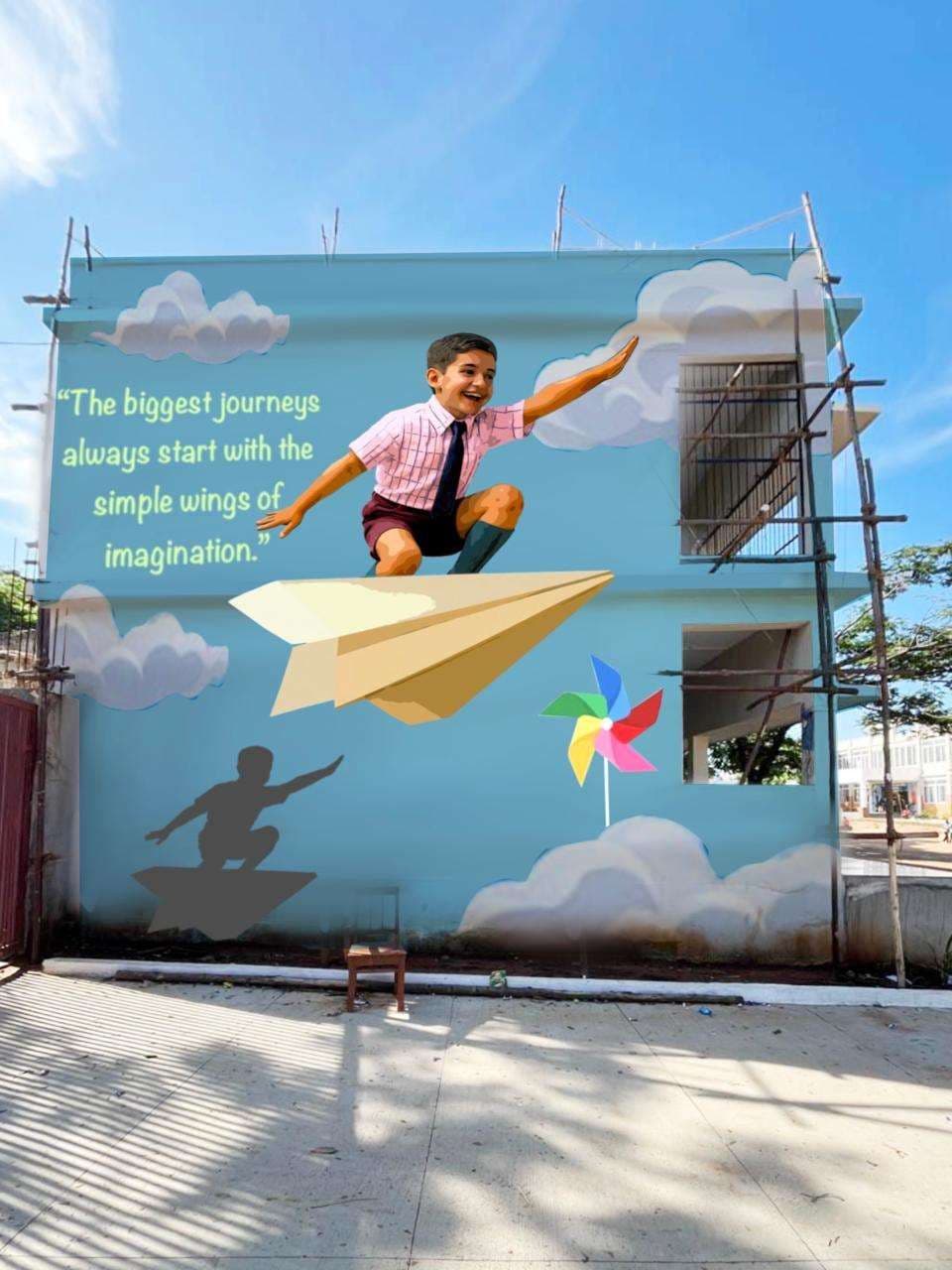 Campus wall mural