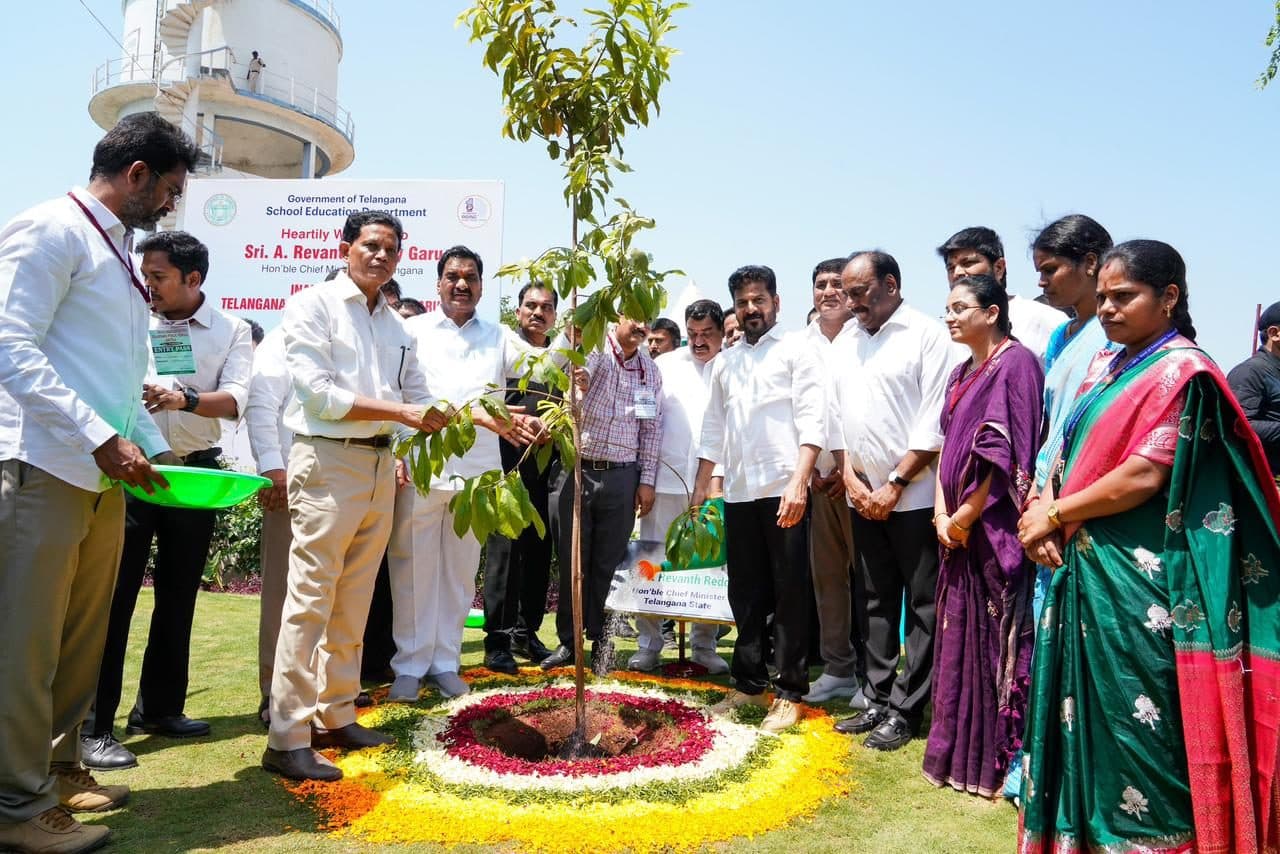 Planting a sapling on inauguration day